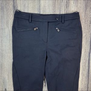Loro Piana Navy Skinny Ankle Zip Skinny Pants